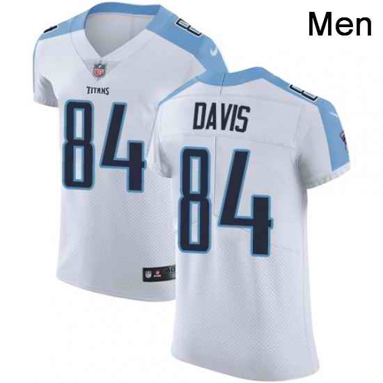 Mens Nike Tennessee Titans 84 Corey Davis White Vapor Untouchable Elite Player NFL Jersey